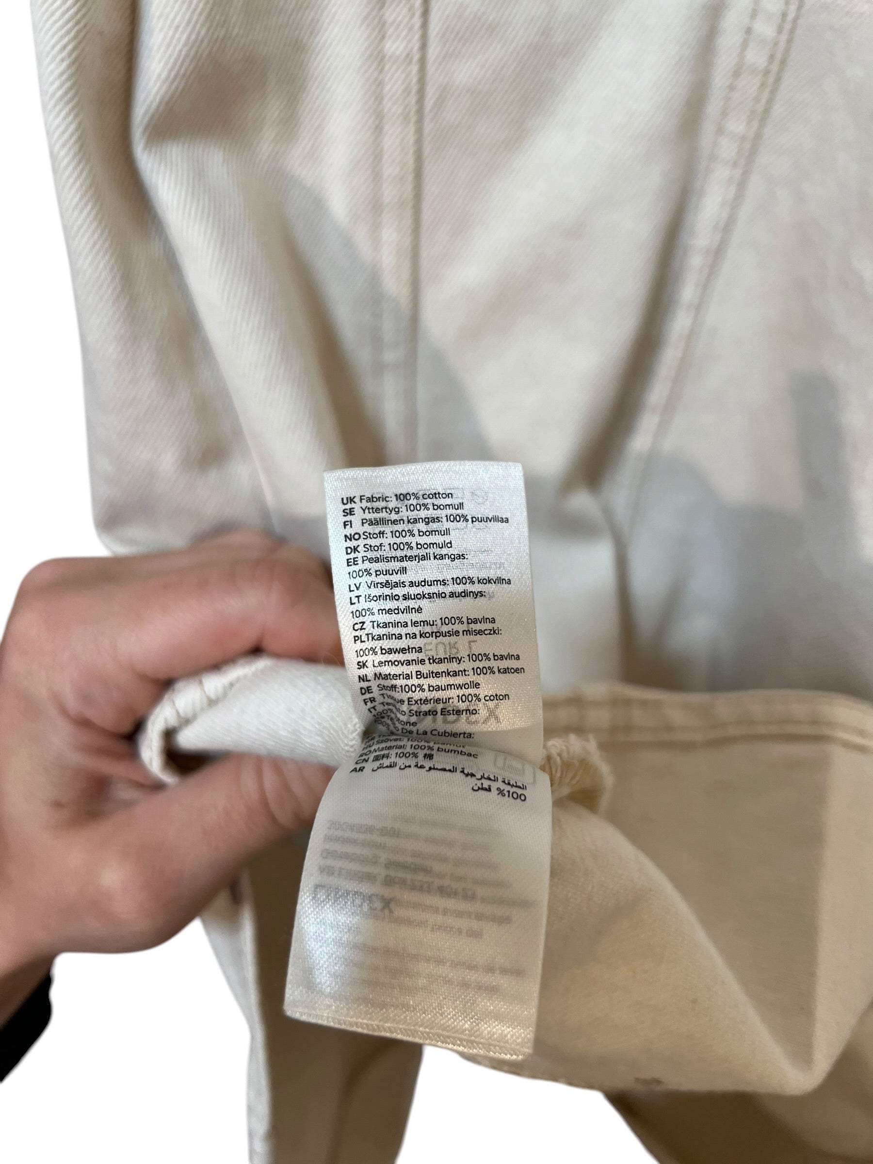 Lindex L Denimklänning Beige