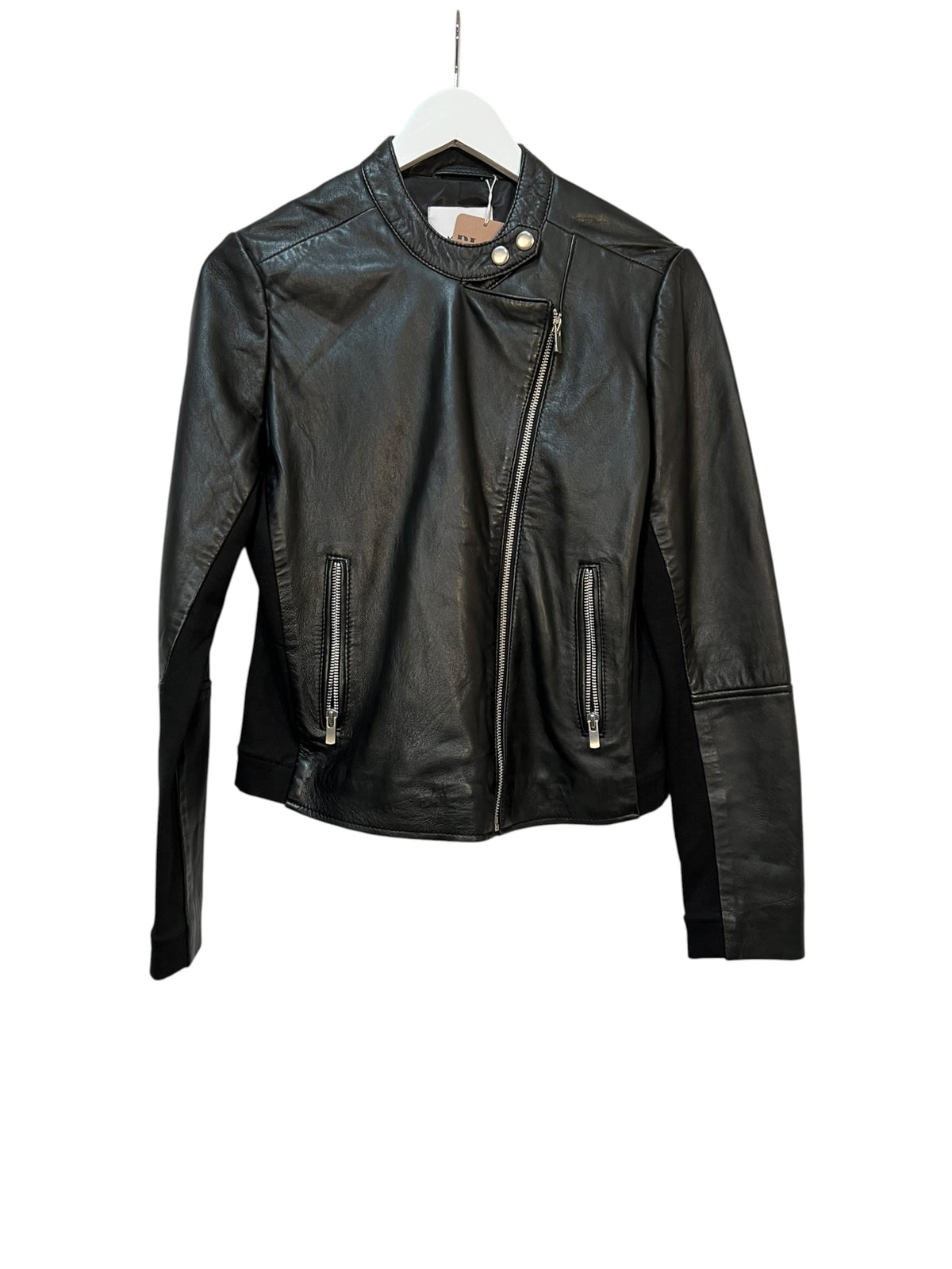 Bikerjacka äkta skinn