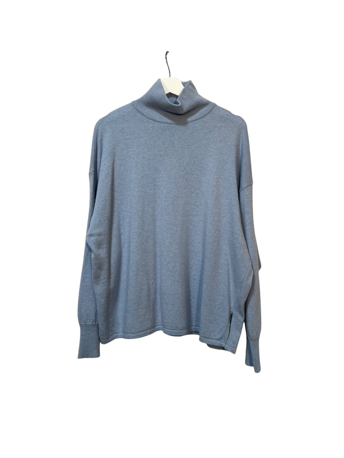 Stickad polotröja ullmix