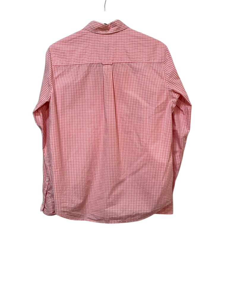 PLOT GANT pink and white gingham cotton shirt, back view, size 40